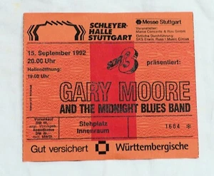 Original Eintrittskarte Gary Moore Stuttgart September 1992 - Imagen 1 de 1