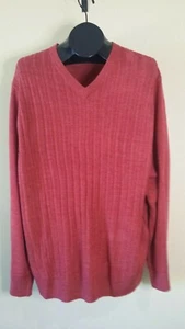 New! Men's XL Alan Flusser BRICK RED V-Neck pullover sweater - Picture 1 of 7