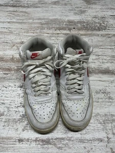 Nike Court Vision Mid Mens Size 9.5 White and Red Basketball CD5466-105 - Picture 1 of 9