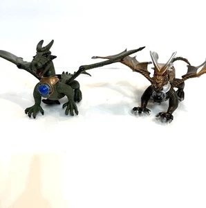 2 Mega Bloks Green & Copper Dragons With Gems Krystal Wars Megabloks - Picture 1 of 12