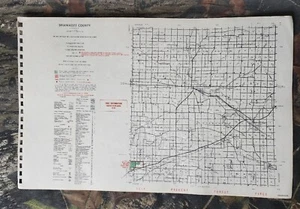Vtg 1955 Shiawassee County Michigan Dept Conservation Plat Maps 11"X17" - Picture 1 of 4
