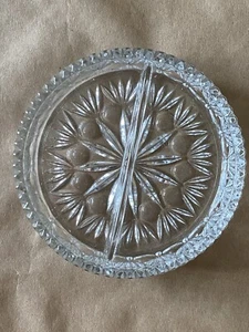 Antikes amerikanisches Brillantschliffglas 6" Süßigkeitenschale mit Glastrennung - Bild 1 von 16