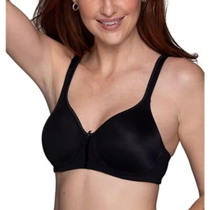 38D Vanity Fair Sujetador Body Caress Inalámbrico Negro Sin Alambres Suave Camiseta Convierte - Imagen 1 de 12