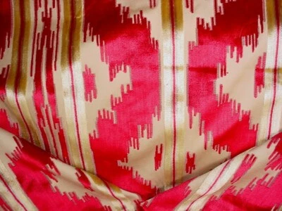 10-1/8Y Brunschwig Fils 8012129 Zhen Velvet in Ruby Upholstery Fabric - Image 1 of 4