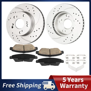 Front Disc Brake Rotors + Brake Pads for Honda Civic 2012-2014 Acura ILX 2013-14 - Picture 1 of 13