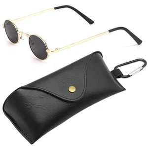 High Quality Round Dark Lens Glasses Classic Circle Frame Eyeglasses Unisex USA - Picture 1 of 1