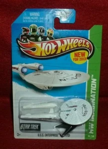 STAR TREK U.S.S. ENTERPRISE BATTLE DAMAGE NCC-1701 HOT WHEELS 2013 - Picture 1 of 5