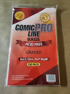 "ComicProLine Comic ProLine Pro Line 2 mil OPP con bolsas graduadas de 2"" 8 3/4"" x 13 1/2" - Imagen 1 de 4