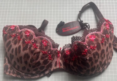 Huit Mademoiselle Spice underwired padded bra, sz 36D / EU 80, BNWT, animal prin - Image 1 of 4
