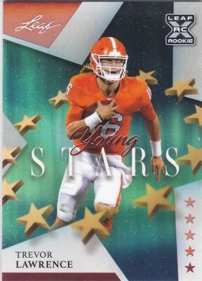 2021 Leaf Young Stars Base #33 Trevor Lawrence - Clemson Jaguars Rookie XRC - Image 1 of 2