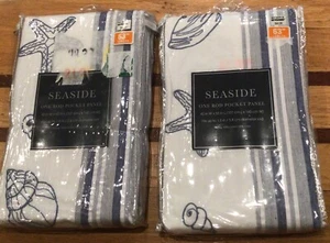 Seaside Brand Window Panels Shells And Stripes 2 Packages New - Picture 1 of 5