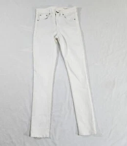Rag & Bone Jeans Womens 27x29 White Denim Cate Mid Rise Skinny Leg Straight - Picture 1 of 18