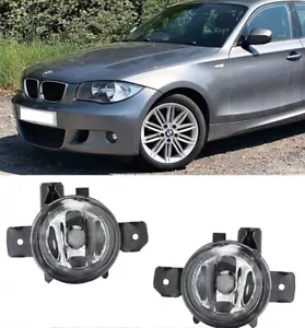 Clear BMW 1 series E82 E87 E81 E88 X5 E70 Pair foglamps foglights fogs UK - Picture 1 of 1