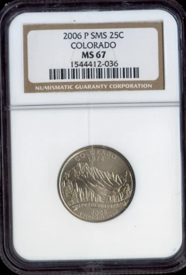 2006-P Colorado Quarter NGC MS67 SMS Quality - Image 1 of 2