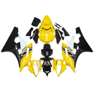 Yellow White Fairing Kit For Yamaha YZF600 2006 2007 R6 06 ABS Plastic Bodywork - Picture 1 of 9
