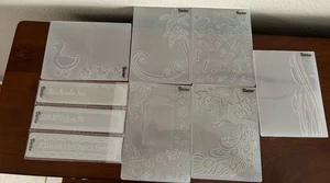 Lot of 7 Darice Embossing Essentials Folder Ducks Keys Peacock Palms Water Love - Picture 1 of 8