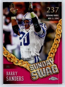 2024 Topps Chrome BARRY SANDERS Sunday Swag rifrattore rosa #SS-15 - Foto 1 di 2