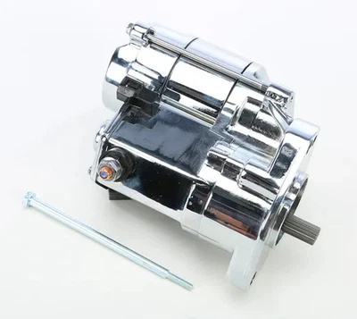 Motor de arranque cromado AB 1,7 KW eje 10-32 para Harley Fat Boy 90-06 Foto 1 de 4