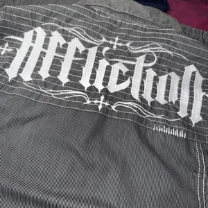 Vintage Affliction Black Premium Men's L Button Embroidered Skull Black Shirt - Picture 1 of 9
