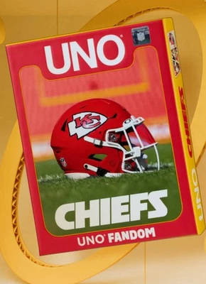 Kansas City Chiefs UNO Fandom NFL Mattel Exclusive Card Game 2024 - Image 1 of 4