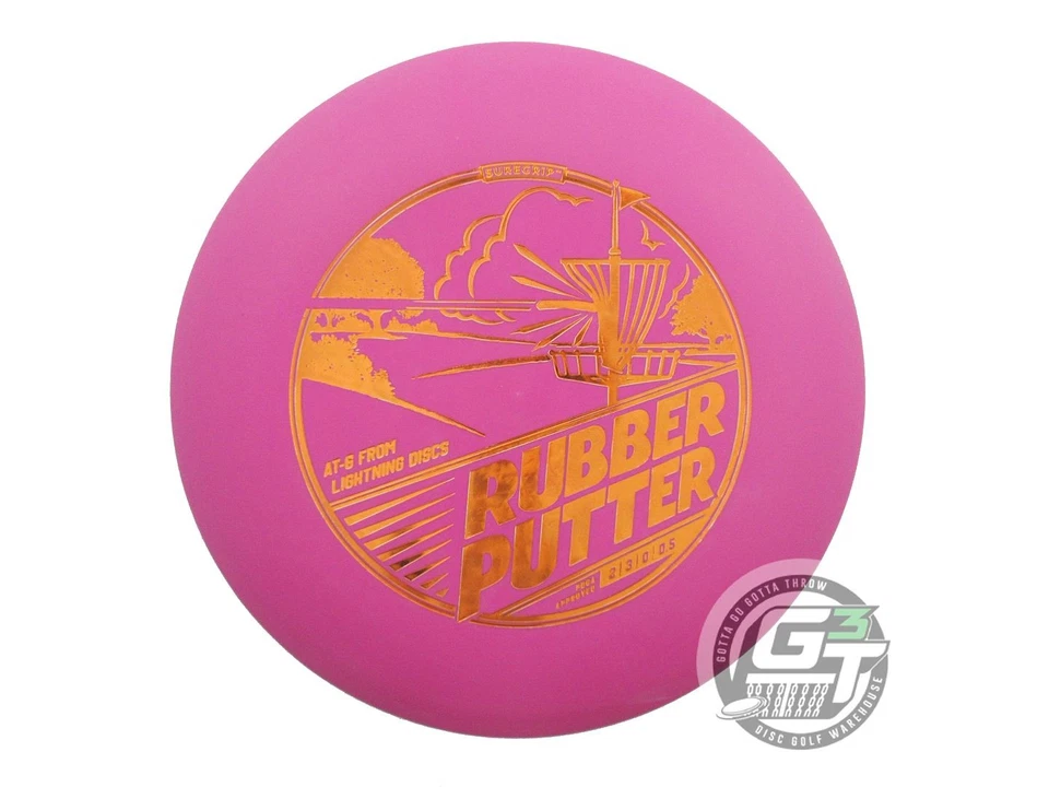 NEW Lightning SureGrip Rubber Putter 175g Magenta Copper Foil Putter Golf Disc - Image 1 of 1