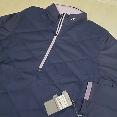 NWT KJUS Men's 52 Large Release 1/2 Zip Pullover Blue Golf Performance Fit note  - Image 1 of 4