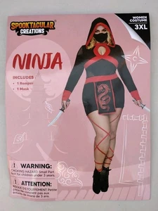 Spooktacular Creations Womens Sexy NINJA Costume Size 3XL New - Picture 1 of 7