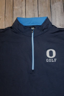FootJoy Men's Large Black Blue Quarter Zip Sleeveless Pullover Vest "0 Golf" - Image 1 of 4