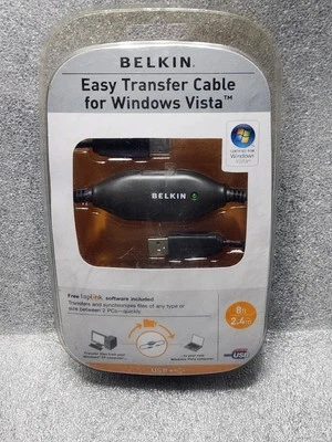 Belkin 8ft USB Easy Transfer Cable for Windows Vista Laplink Software Included - Image 1 of 2