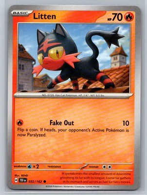 Litten #032/162 SV05: Temporal Forces Common - Pokemon Cards E63 - Image 1 of 2