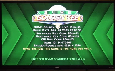 GOLDEN TEE LIVE GOLF 2025 HOME EDITION UPDATE KIT W/ SSD & SECURITY CHIP WORKING - Image 1 of 3