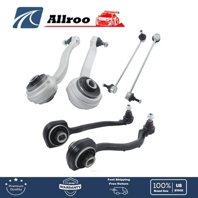 6pc Front Upper Lower Control Arm Sway Bar Link For 2001-2005 Mercedes-Benz C320 - Image 1 of 4