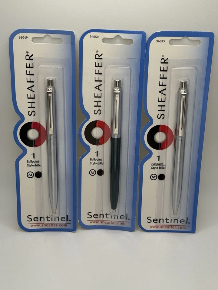 Bolígrafo Sheaffer Sentinel dos cromos cepillados y un barril verde nuevo Foto 1 de 4