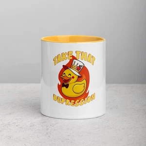 Taza Hazbin Hotel, Take That Depression Divertida Cita de Alastor Lucy, Regalo Anime - Imagen 1 de 6