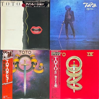 Lot of 4 TOTO JAPAN VINYL "Near Mint" Disc LPs OBI IV, Hydra, Isolation, etc. - Image 1 of 4