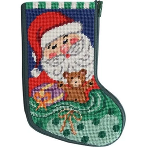 Stitch & Zip Weihnachtsmann und Spielzeug Mini Strumpf Nadelspitze Kit - Bild 1 von 1