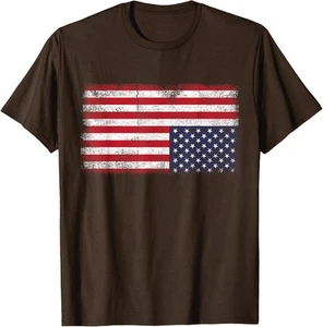 Support Upside Down American Flag Distress United Unisex T-Shirt - Picture 1 of 20