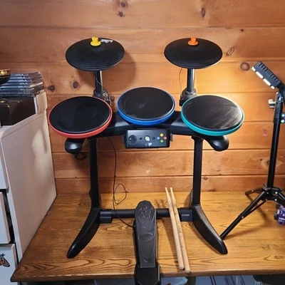 Activision Wireless Drum Kit Set Controller Xbox 360 Guitar Hero 95519808 - Image 1 of 4