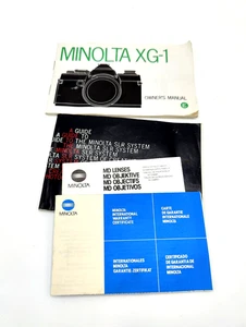 MINOLTA 35MM FILM KAMERA MANUAL GUIDE MD LENS LENS SLR SYSTEM XG-1 XG-7 - Bild 1 von 3