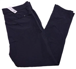 BANANA REPUBLIC Flat Front Performace Chino Pants Black ~ Fits 38 x 31 ~ New - Picture 1 of 10