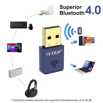 Bluetooth 4.0 USB Network Card 150Mbps Wireless WiFi Receiver  Wireless Network - Image 1 of 4