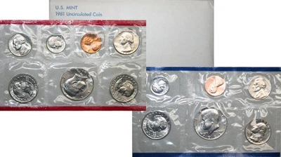 1981 US Mint Set with Three SBA Dollars and Original Government Packaging - Image 1 of 4