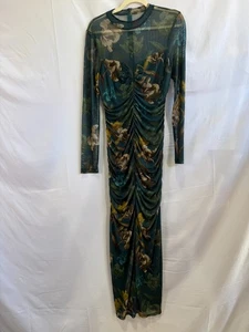 Black Halo Blue Wendy Kleid Größe 12 mit kleinen Löchern und lockeren Nähten - Bild 1 von 11