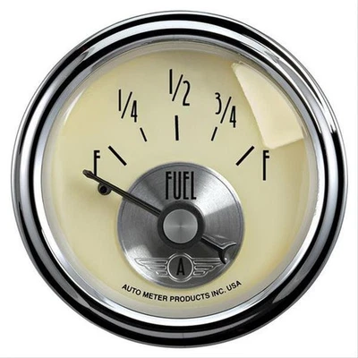 Autometer Prestige Electrical Fuel Level Gauge 2 1/16" Dia Ivory Face 2017 Foto 1 de 2