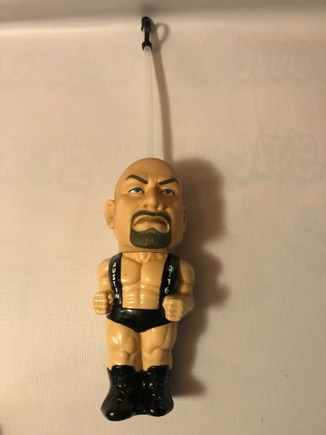 Vintage 1998 WWE WWF Titan Sports Stone Cold Steve Austin Water Bottle w/ Straw Cover