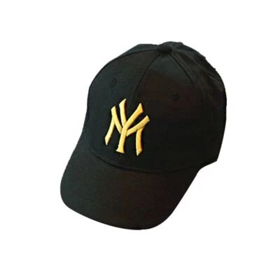 Gorra de béisbol ajustable con letras bordadas de color liso cabeza para niños moda Foto 1 de 4