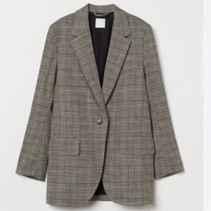 H&M Oversize-Blazer Einreiher dunkelgrau kariert Langarm Größe S - Bild 1 von 8