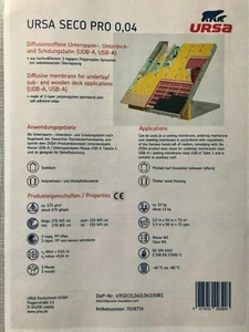 URSA SECO PRO 0,04 techo abierto de difusión bajo tensión - tren de cubierta por metro y rollo  - Imagen 1 de 12