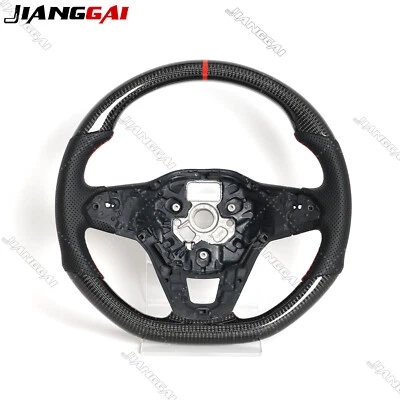Real Carbon Fiber Flat Steering Wheel Fit Volkswagen Arteon​ 2019-2024  - Image 1 of 4