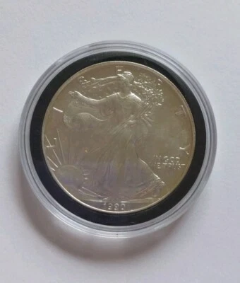 1990 Walking Liberty One Dollar Silver Coin Round - Image 1 of 3